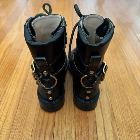 CHLOE Combat Boots (Dark Khaki, 35) - Picture 4 of 5